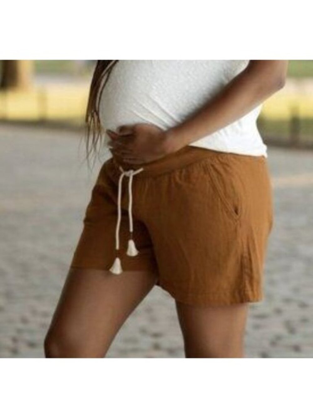 OLD NAVY maternity rollover waist shorts 5" inseam size S